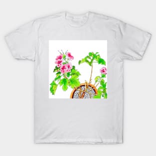 Pink Geraniums T-Shirt